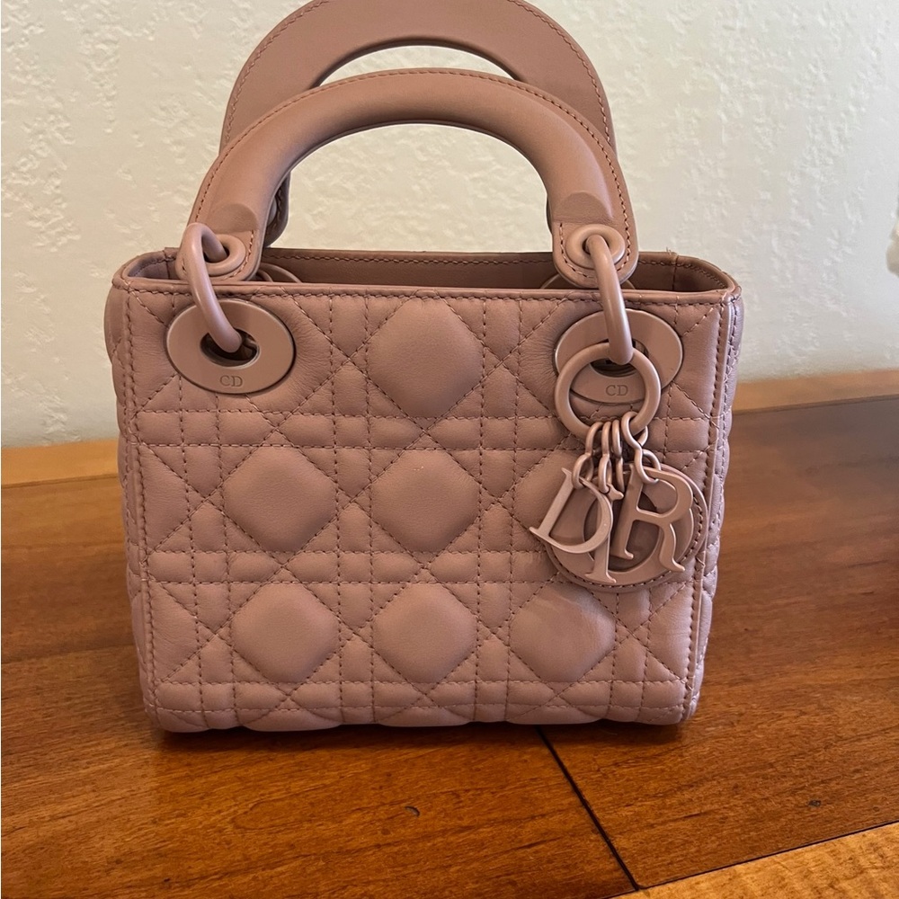 Dior Mini Lady Bag in Ultramatte Dusty Mauve - Picture 8 of 8